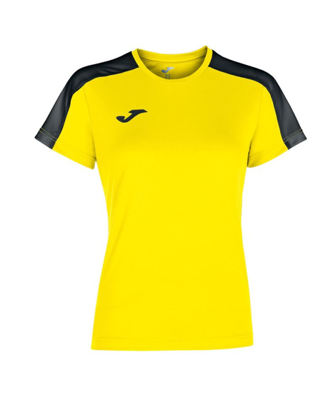 Camiseta Joma Mulher Amarelo-preto da Academia