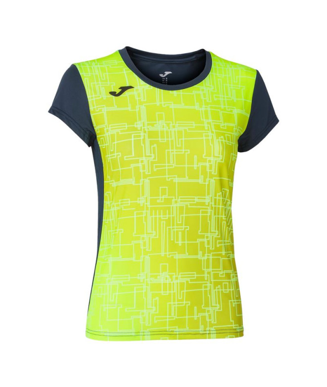 Camiseta Joma MulherMenina Manga curta Elite VIII / Amarelo fluorescente marinho