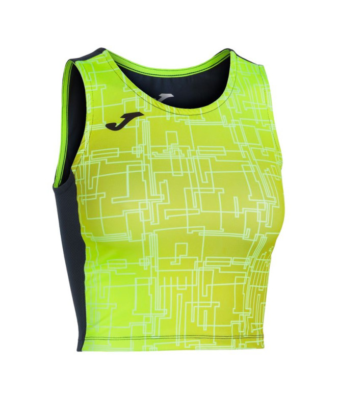 Haut Running Joma Femme Elite VIII Marine Jaune fluo