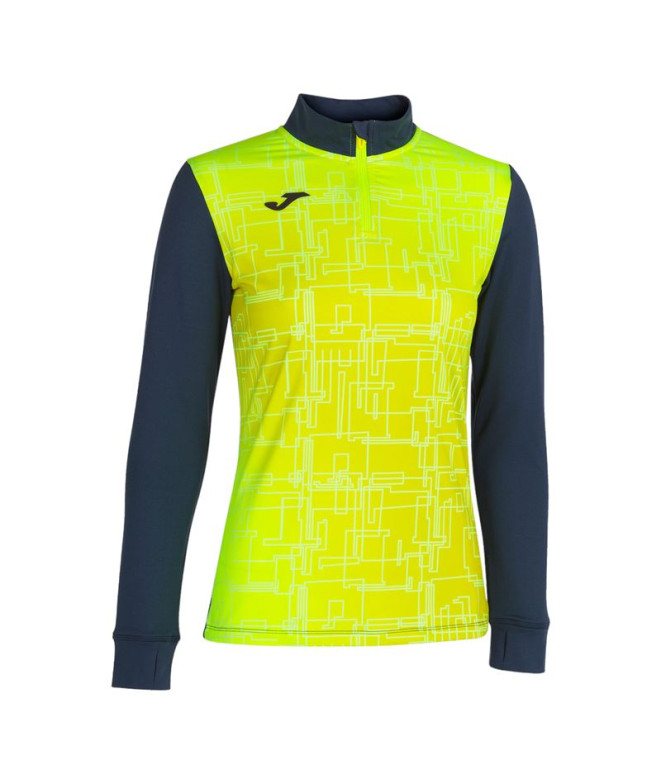 Moletom Running Joma MulherMenina Elite VIII / Amarelo fluorescente marinho