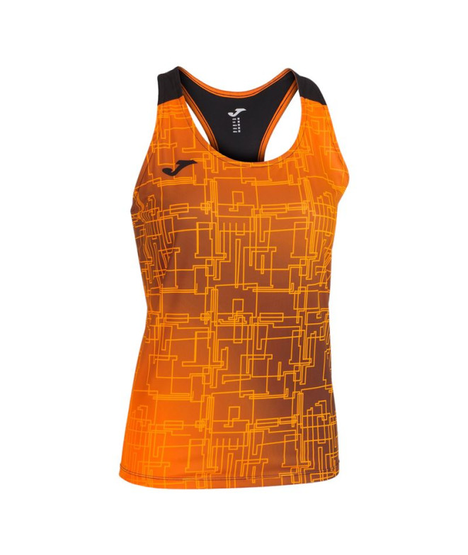 Camiseta Running Joma Mulher Elite VIII Laranja Preto