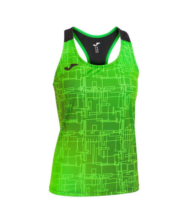 Camiseta Running Joma Elite VIII Mujer Verde Flúor Negro