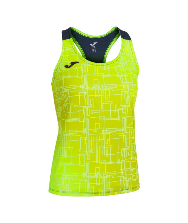 Camiseta Running Joma Elite VIII Mujer Amarillo Flúor Marino