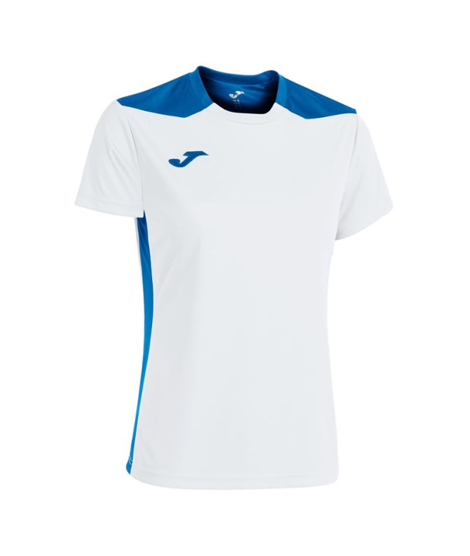 Camiseta Joma Mulher Manga curta Championship VI Royal White