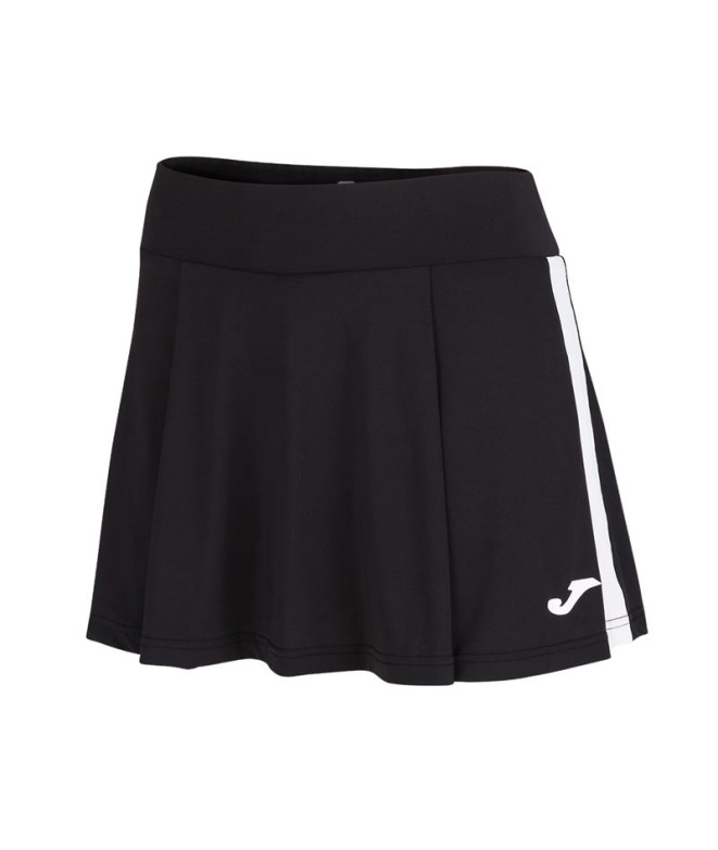 Falda de Tenis Jomatorneo Mujer Negro Blanco