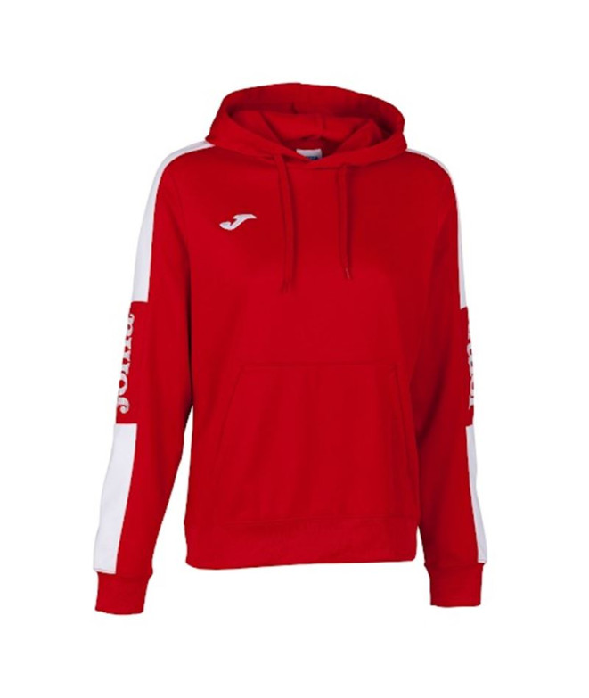 Moletom Joma Mulher Campeonato IV com capuz Vermelho Branco