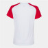 Camiseta Futebol Joma Mulher da Academy IV Manga curta Branco Vermelho