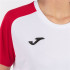 Camiseta Futebol Joma Mulher da Academy IV Manga curta Branco Vermelho
