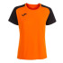 Camiseta de Fútbol Joma Academy IV Manga Corta Mujer Naranja Negro