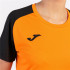 Camiseta de Fútbol Joma Academy IV Manga Corta Mujer Naranja Negro