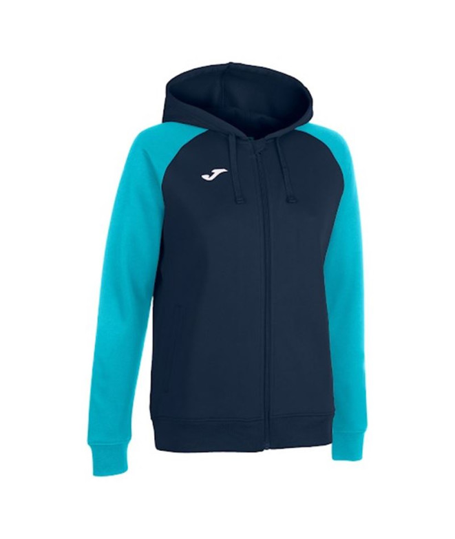 Chaqueta Joma Academy IV Con Capucha Mujer Marino Turquesa Flúor