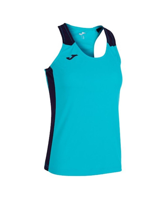 Camiseta de Running Joma Record II Tirantes Mujer Turquesa Flúor Marino