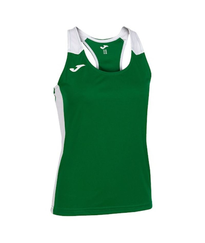 Camiseta de Running Joma Record II Tirantes Mujer Verde Blanco