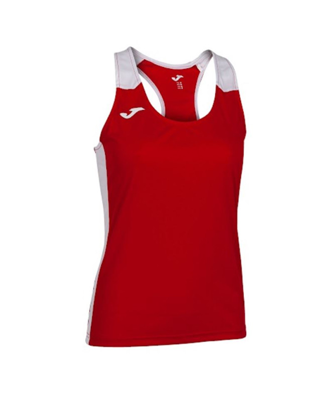 Camiseta de Running Joma Record II Tirantes Mujer Rojo Blanco