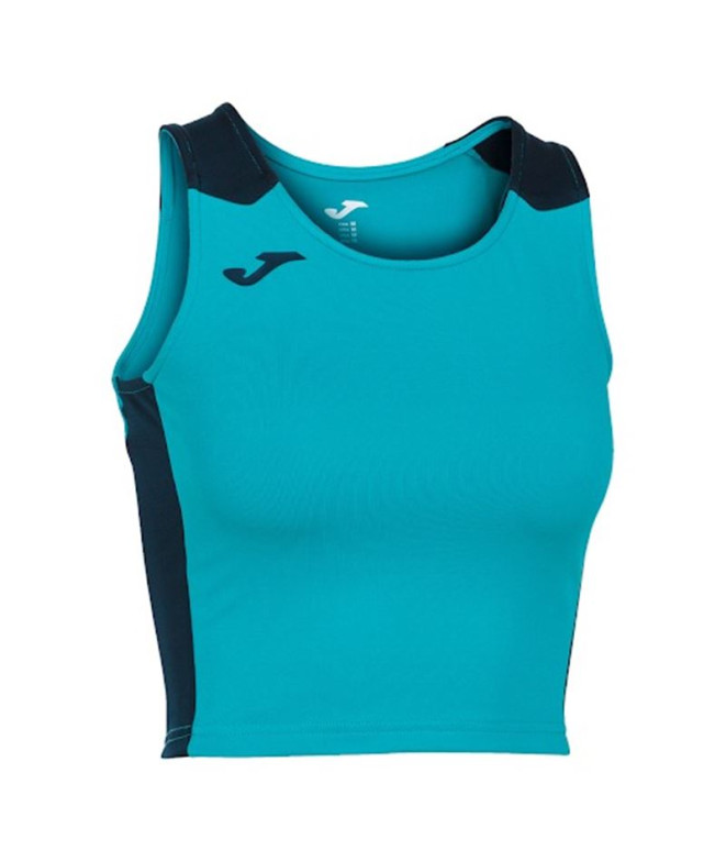 Haut Running Joma Femme de Record II Turquoise Fluorine Marine