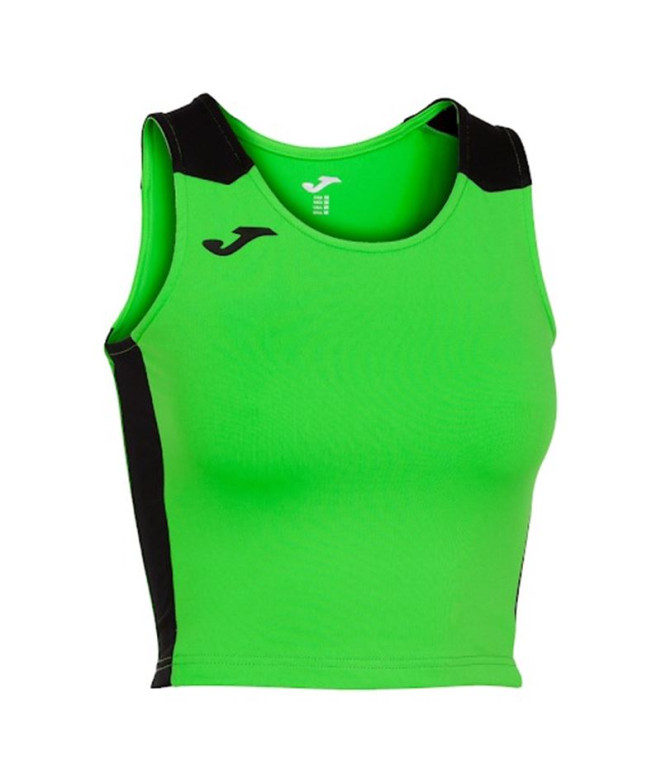 Haut Running Joma Femme de Record II Vert fluo Noir