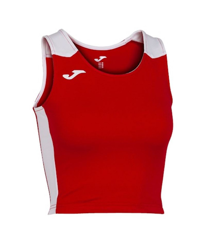 Top de Running Joma Record II Mujer Rojo Blanco