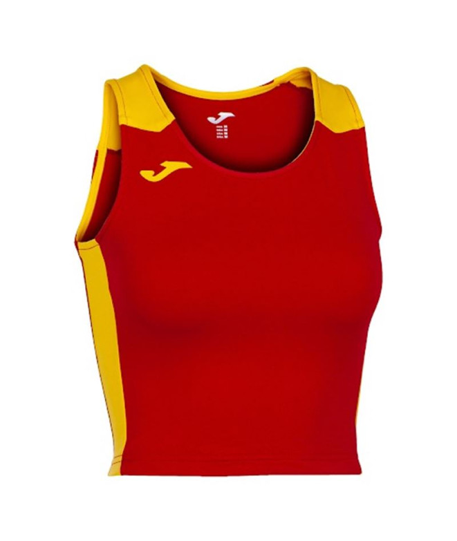 Haut Running Joma Femme de Record II Rouge Jaune