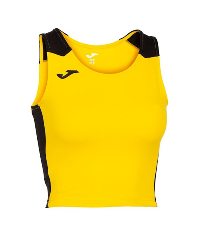 Top de Running Joma Record II Mujer Amarillo Negro