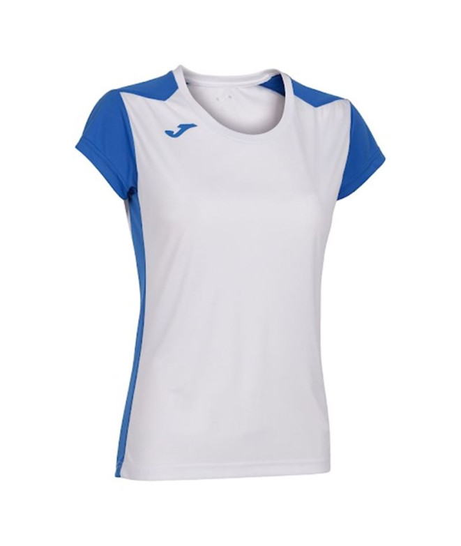 T-shirt Running Joma Femme by Record II Short Sleeve Blanc