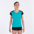 Camiseta Running Joma Mulher by Record II Manga curta Turquesa Preto