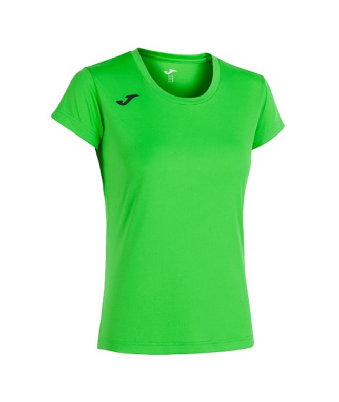 Camiseta de Running Joma Record II Manga Corta Mujer/Niña Verde Flúor