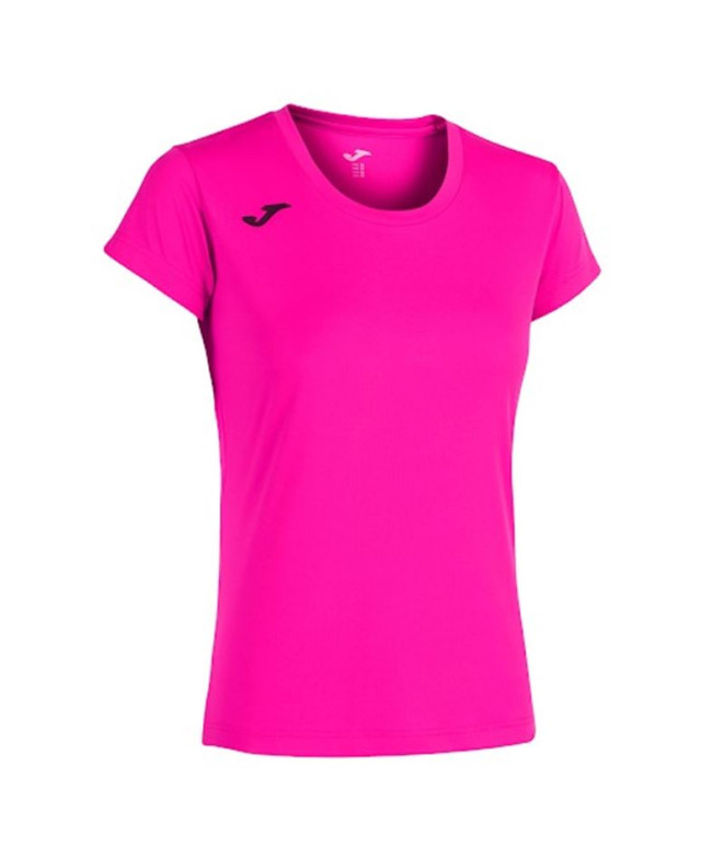 Camiseta de Running Joma Record II Manga Corta Mujer/Niña Rosa Flúor