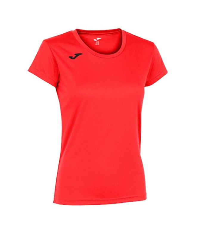 Camiseta de Running Joma Record II Manga Corta Mujer/NiñaCoral Flúor