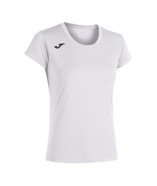 T-shirt Running Joma FemmeFille de Record II Short Sleeve / White