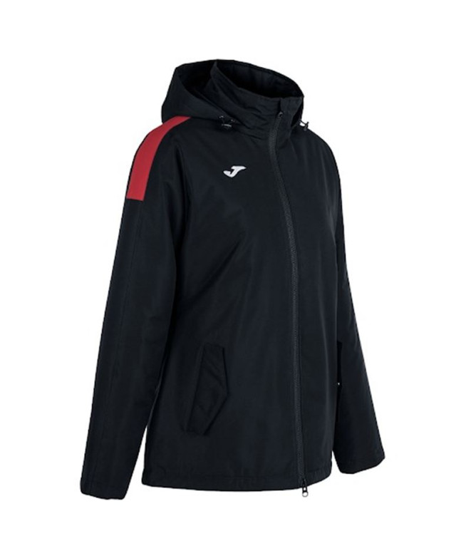 Joma Mulher Anoraque Trivor Preto Vermelho