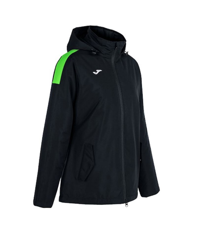 Anorak Joma Trivor Mujer Negro Verde Flúor