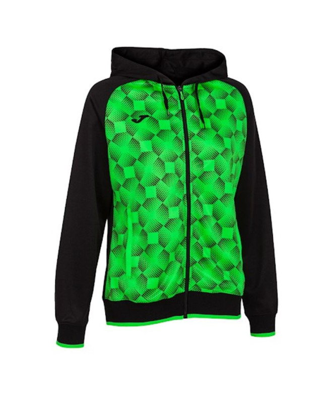 Veste Joma FemmeFille Supernova III Hooded / Noir Fluor Green