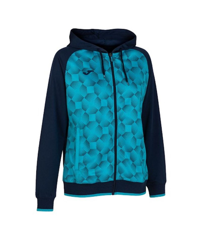 Veste Joma FemmeFille Supernova III Hooded / Navy Turquoise Fluorescent Turquoise