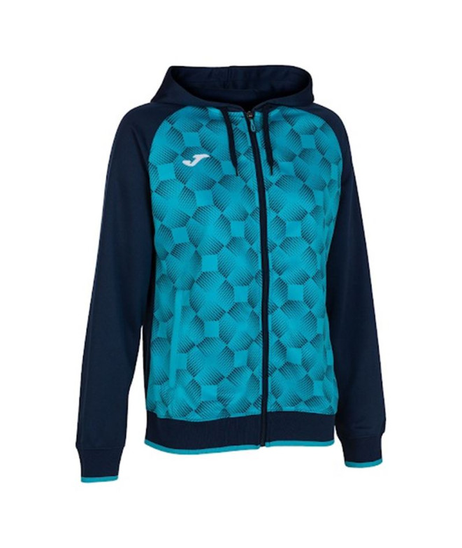 Veste Joma FemmeFille Supernova III Hooded / Navy Turquoise Fluorescent Turquoise