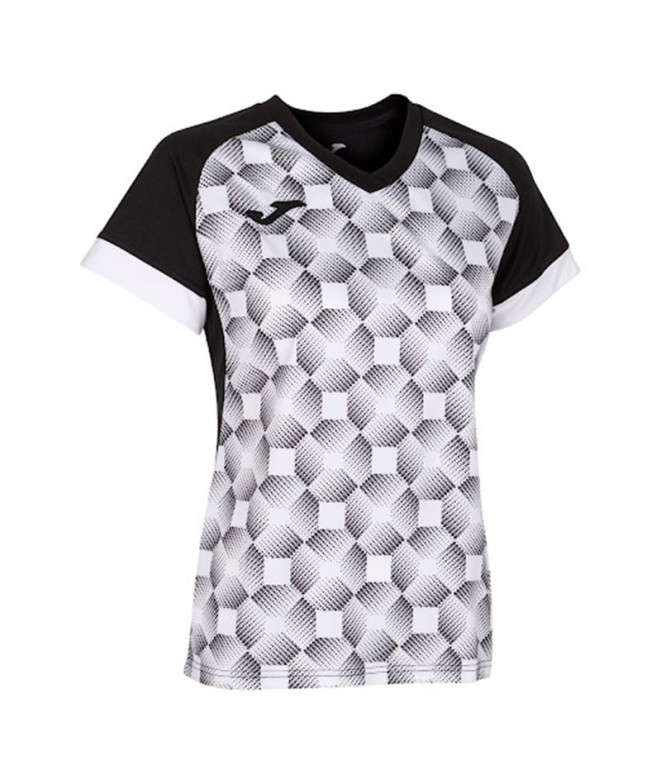 Camiseta Joma Supernova III Manga Corta Mujer/Niña Negro Blanco