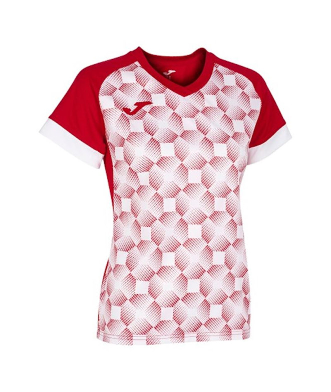 T-shirt Joma FemmeFille Supernova III Short Sleeve / Rouge Blanc