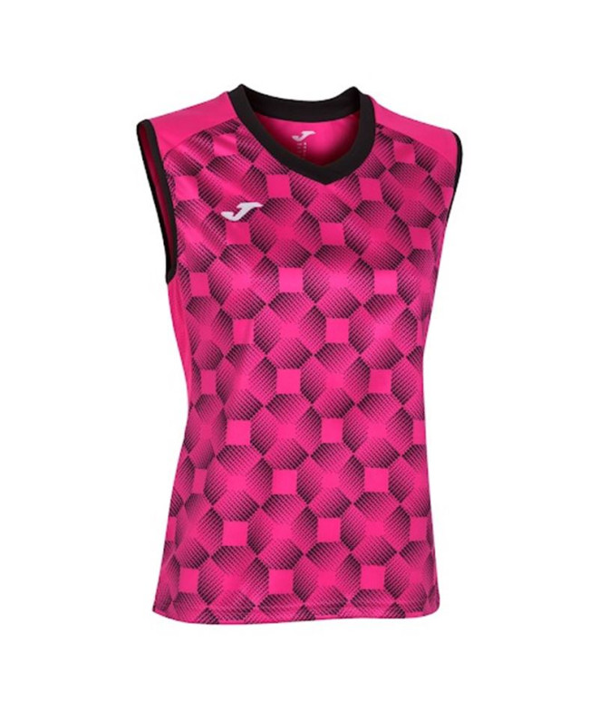 Camiseta Joma Mulher Supernova IIII sem mangas Fluor Rosa Preto