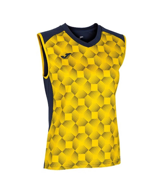 Camiseta Joma Mulher Supernova IIII sem mangas amarelo-marinho