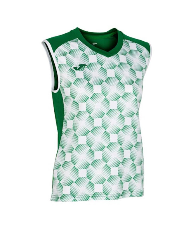 Camiseta Joma Mulher Supernova IIII sem mangas Verde Branco