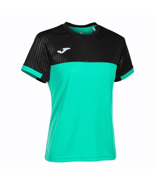 Camiseta Tênis Pádel Joma Mulher Manga curta / Verde Montreal Preto