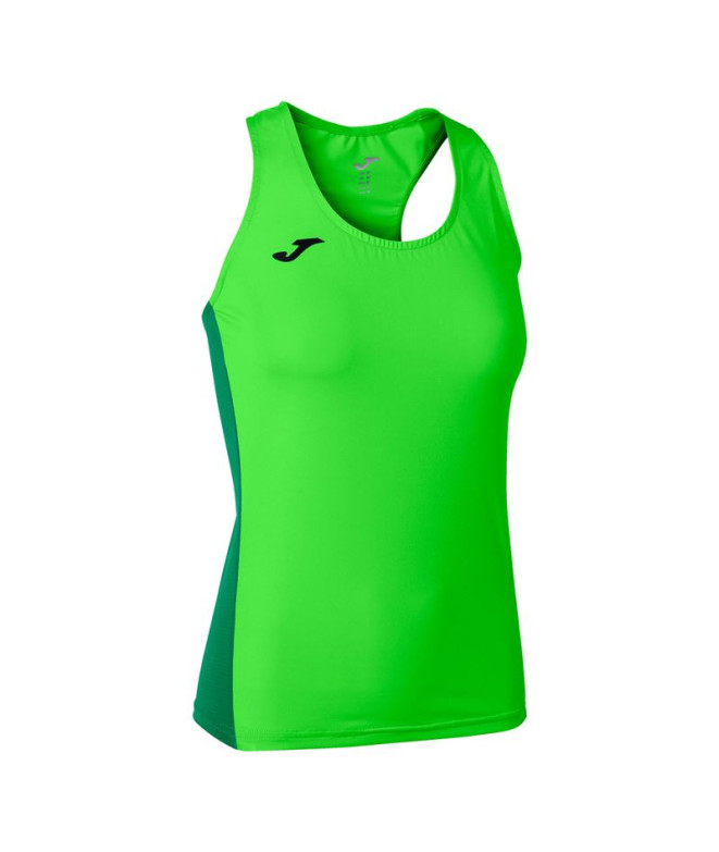 Camiseta Running Joma Mulher Menina Suspensórios R-Winner / Verde Fluo