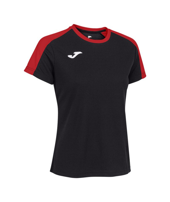 Camiseta Joma Mulher Campeonato Eco de manga curta preto vermelho