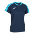 Camiseta Joma Mulher Manga curta Eco Championship Marinho Turquesa Flúor
