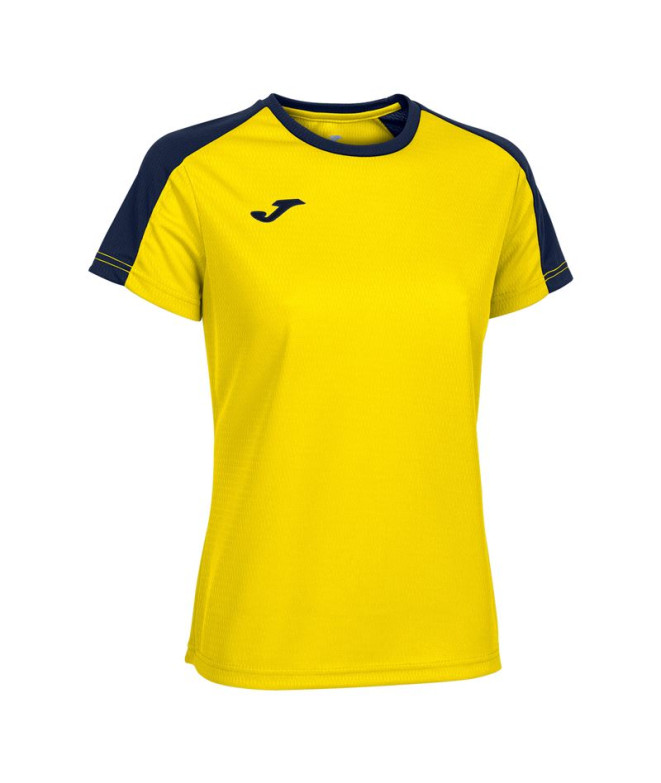 Camiseta Joma Mulher Campeonato Eco de manga curta amarelo-marinho