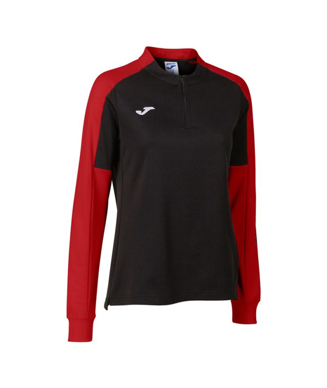 Moletom Joma Mulher Campeonato Eco Preto Vermelho