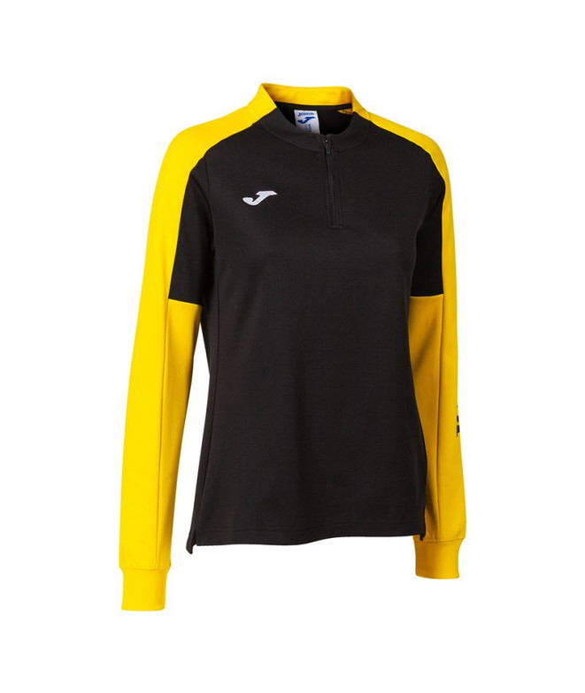 Moletom Joma Mulher Campeonato Eco Preto Amarelo