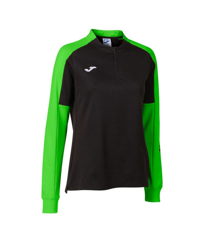 Sweat Joma Femme Championnat Eco Noir Vert Fluo