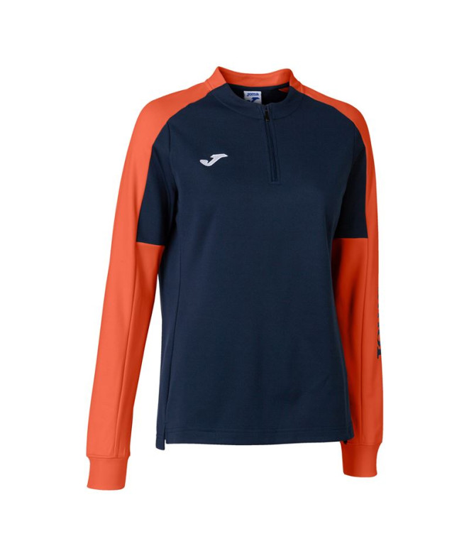 Sudadera Joma Eco Championship Mujer Marino Naranja Flúor