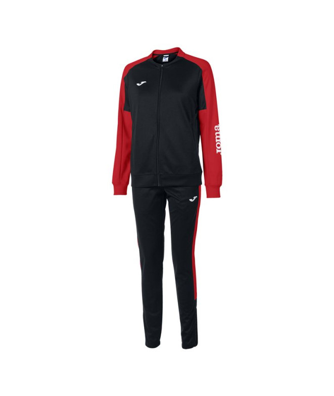 Chándal Joma Eco Championship Mujer Negro Rojo Atmósfera Sport