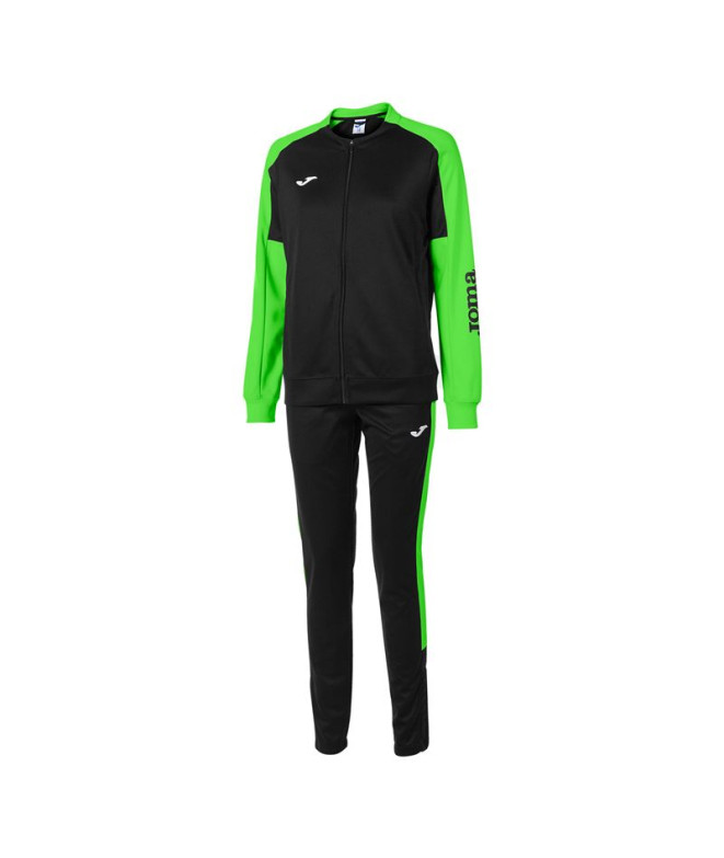 Chándal Joma Eco Championship Mujer Negro Verde Fluor